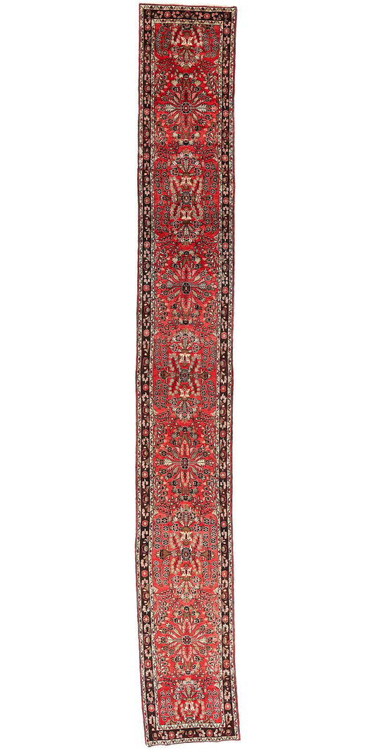 3 x 21 Antique Persian Dergazine Hamadan Rug 90037