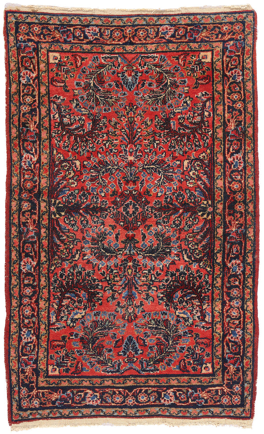 3 x 4 Antique Persian Hussainabad Hamadan Rug 78995