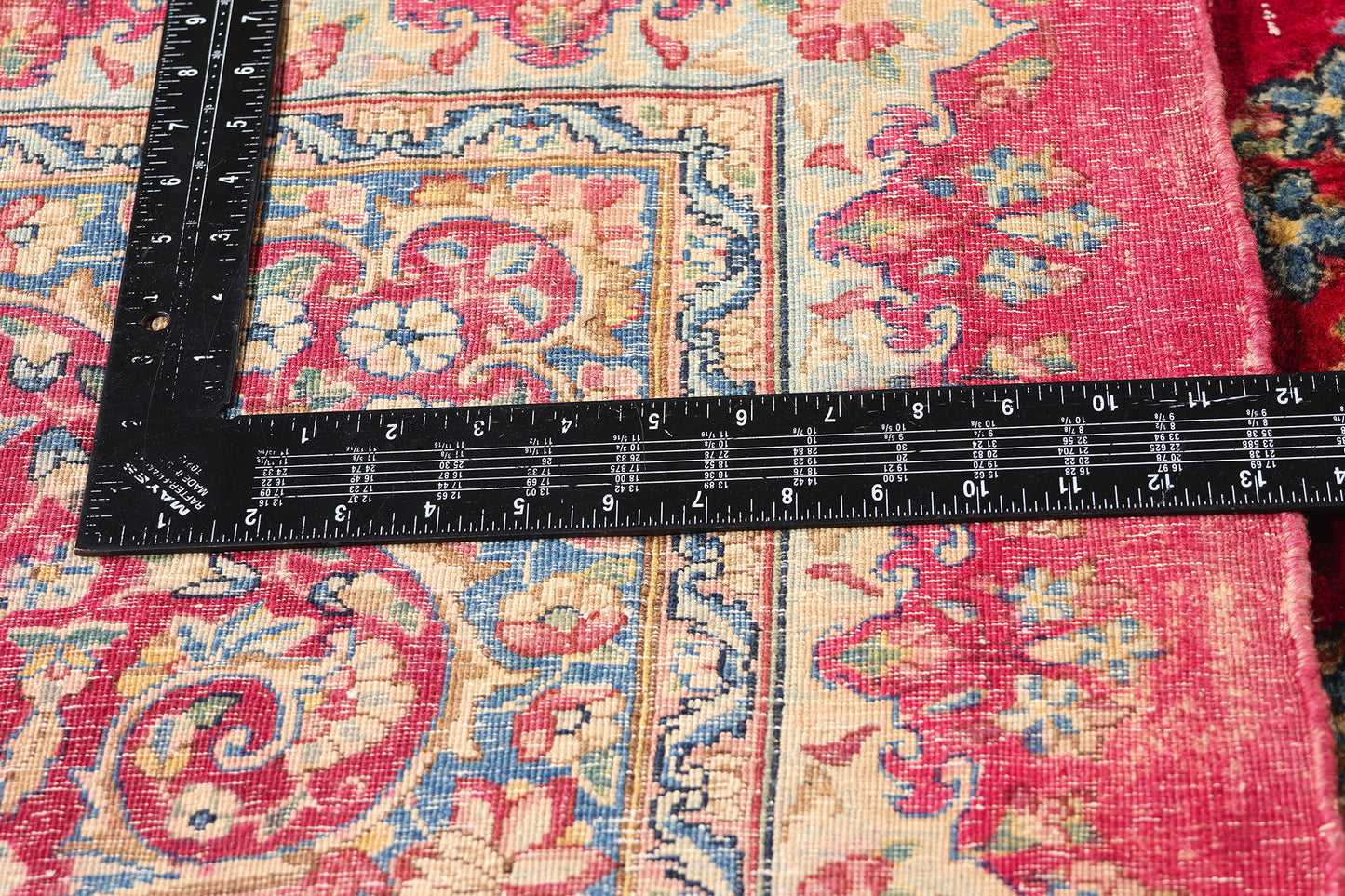 12 x 18 Antique Red Persian Kerman Rug 79162