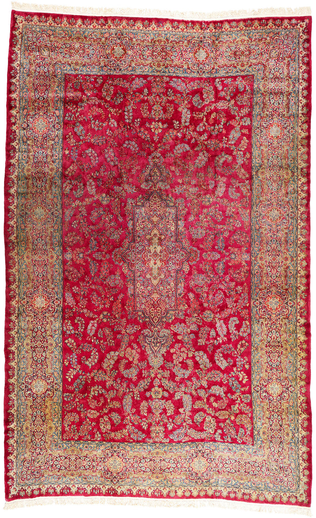 12 x 18 Antique Red Persian Kerman Rug 79162