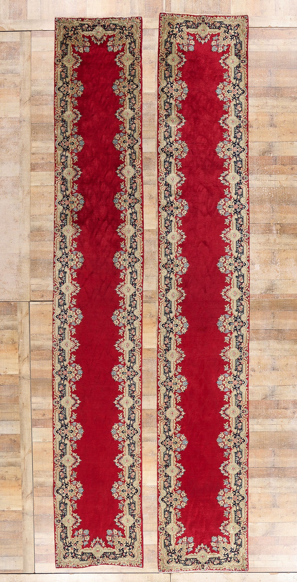 3 x 16 Antique Red Persian Kerman Rug 90032