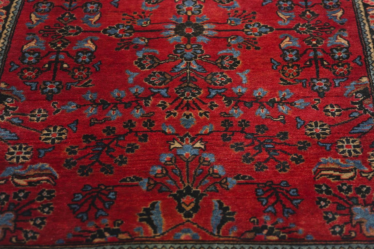 2 x 4 Antique Red Persian Sarouk Rug 79010