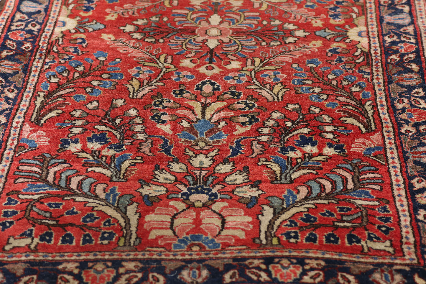 2 x 4 Antique Red Persian Sarouk Rug 79220