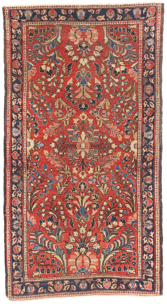 2 x 4 Antique Red Persian Sarouk Rug 79220
