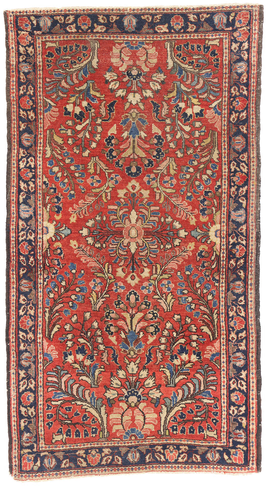 2 x 4 Antique Red Persian Sarouk Rug 79220