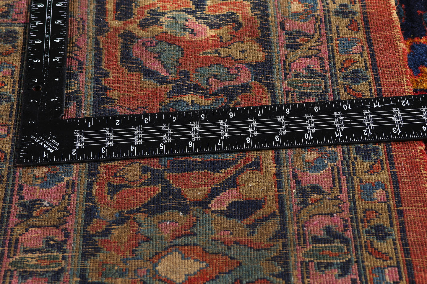 9 x 11 Antique Red Persian Mohajeran Sarouk Rug 79263
