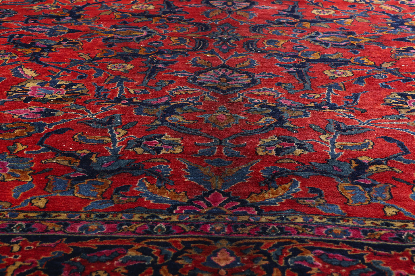 9 x 11 Antique Red Persian Mohajeran Sarouk Rug 79263