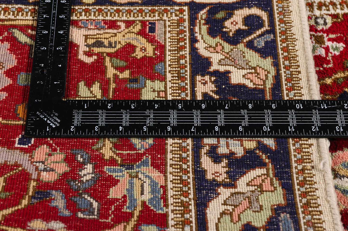3 x 13 Antique Red Persian Tabriz Rug 90033