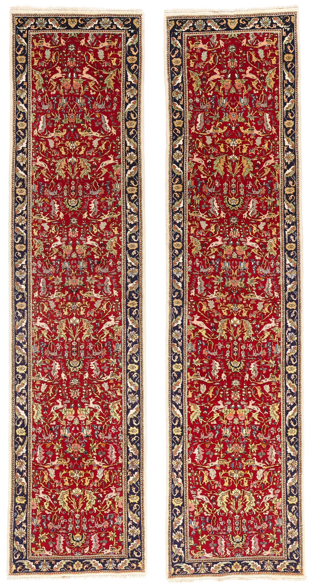 3 x 13 Antique Red Persian Tabriz Rug 90033