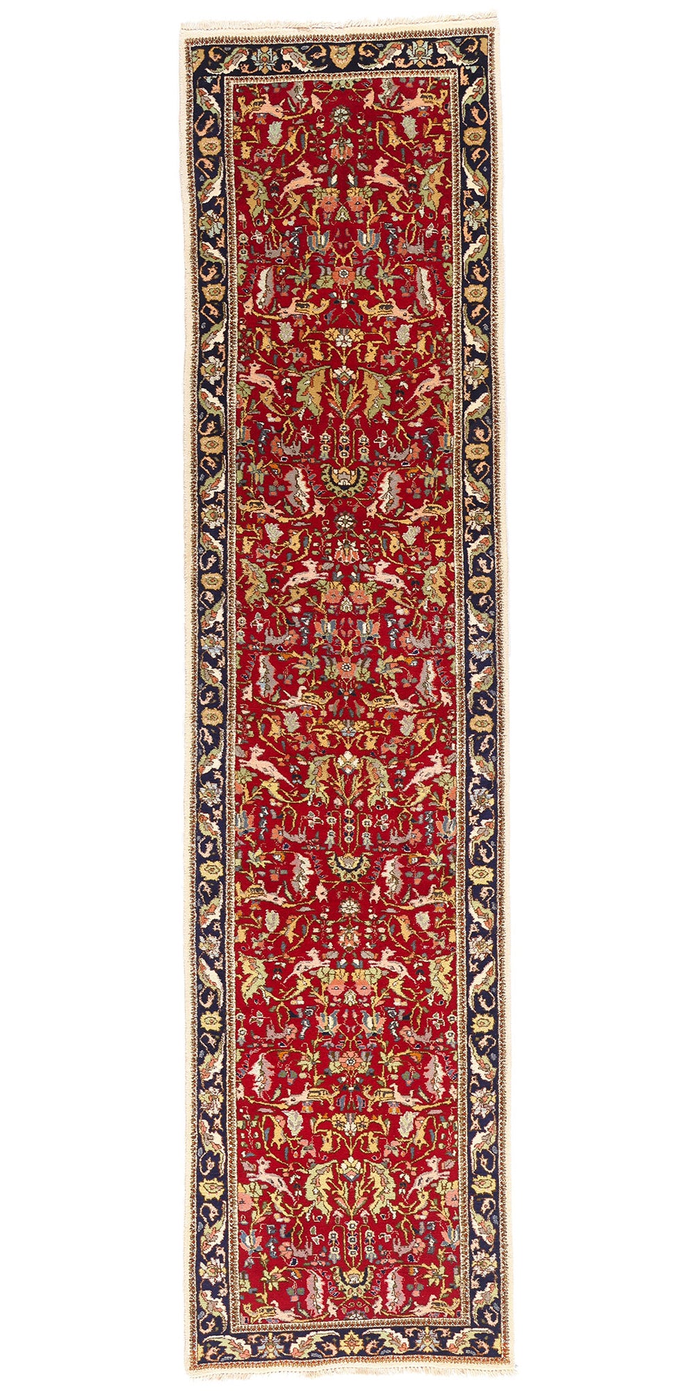 3 x 13 Antique Red Persian Tabriz Rug 90033