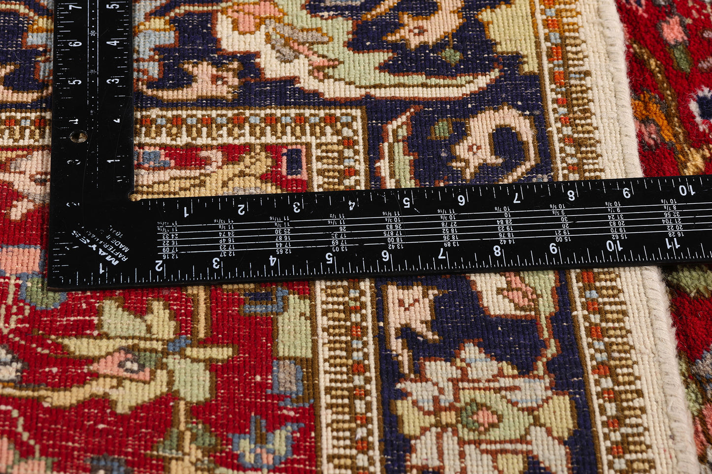 3 x 13 Antique Red Persian Tabriz Rug 90034