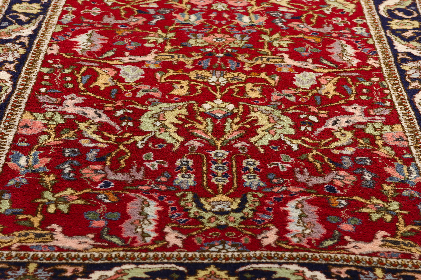3 x 13 Antique Red Persian Tabriz Rug 90034