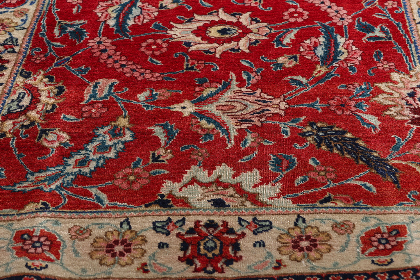 3 x 19 Antique Red Persian Tabriz Rug 90036