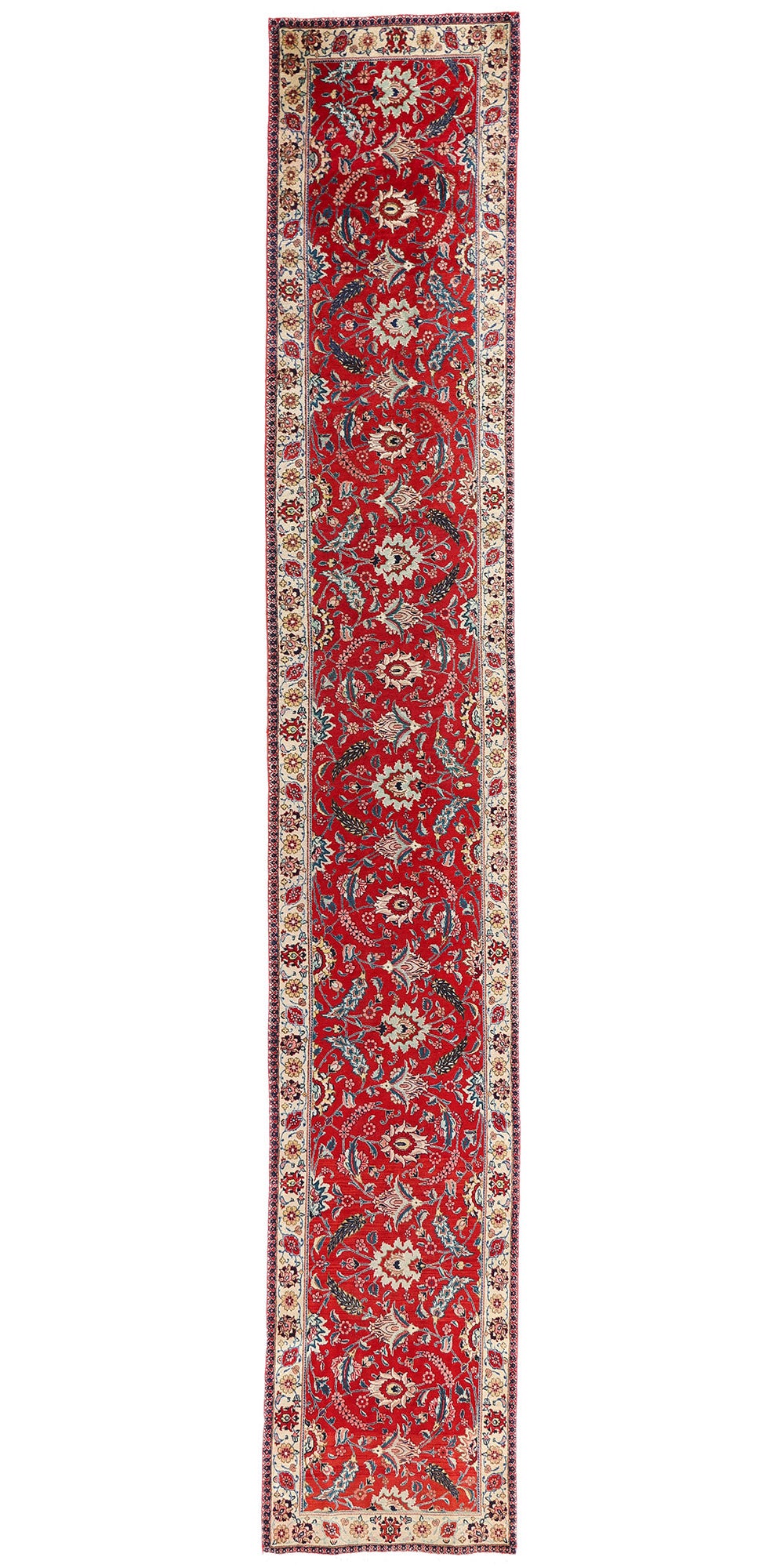 3 x 19 Antique Red Persian Tabriz Rug 90036
