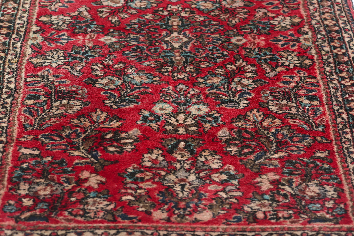 2 x 4 Antique Persian Sarouk Rug 78964