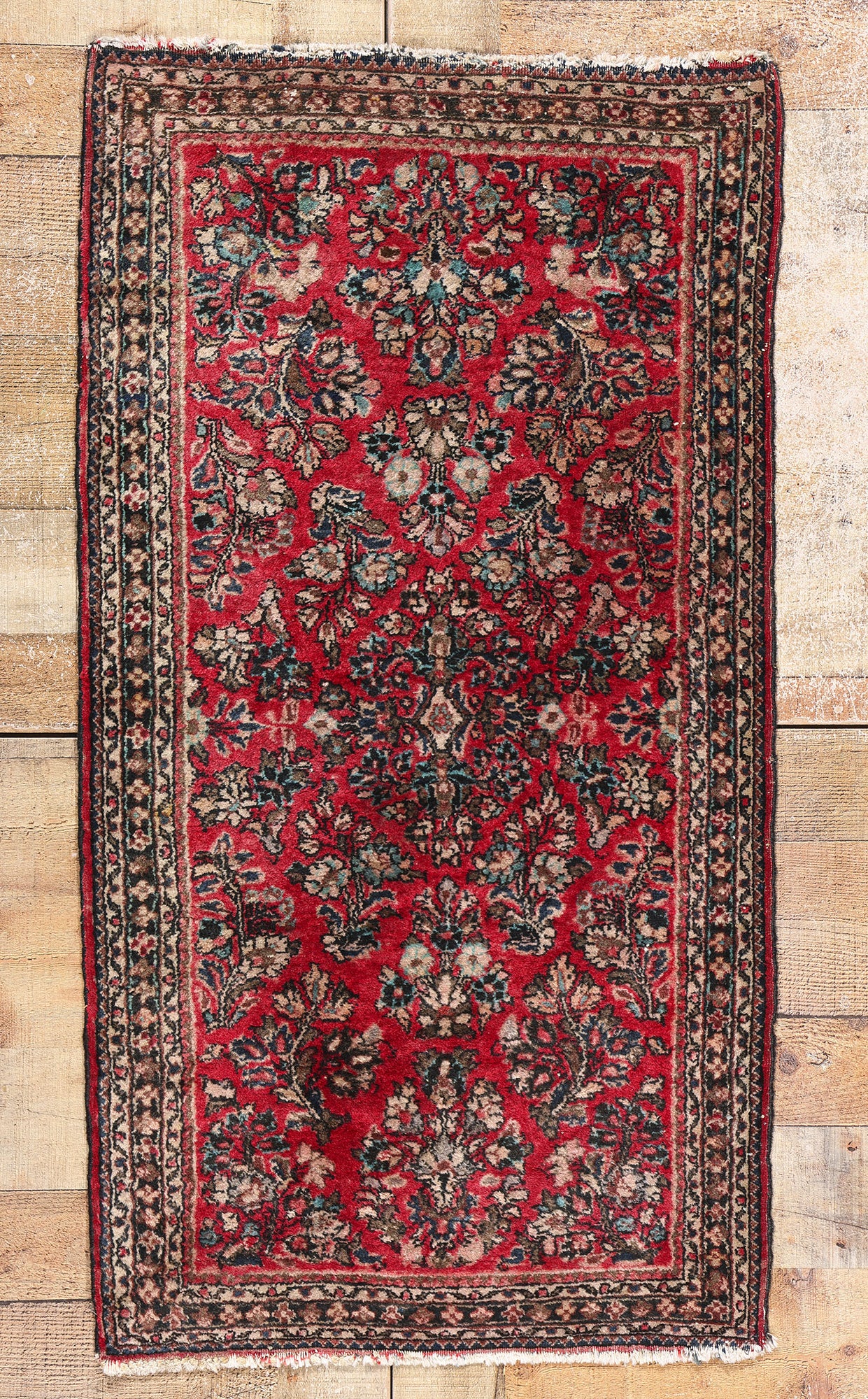 2 x 4 Antique Persian Sarouk Rug 78964