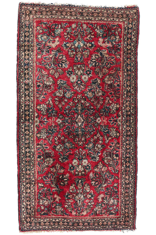 2 x 4 Antique Persian Sarouk Rug 78964