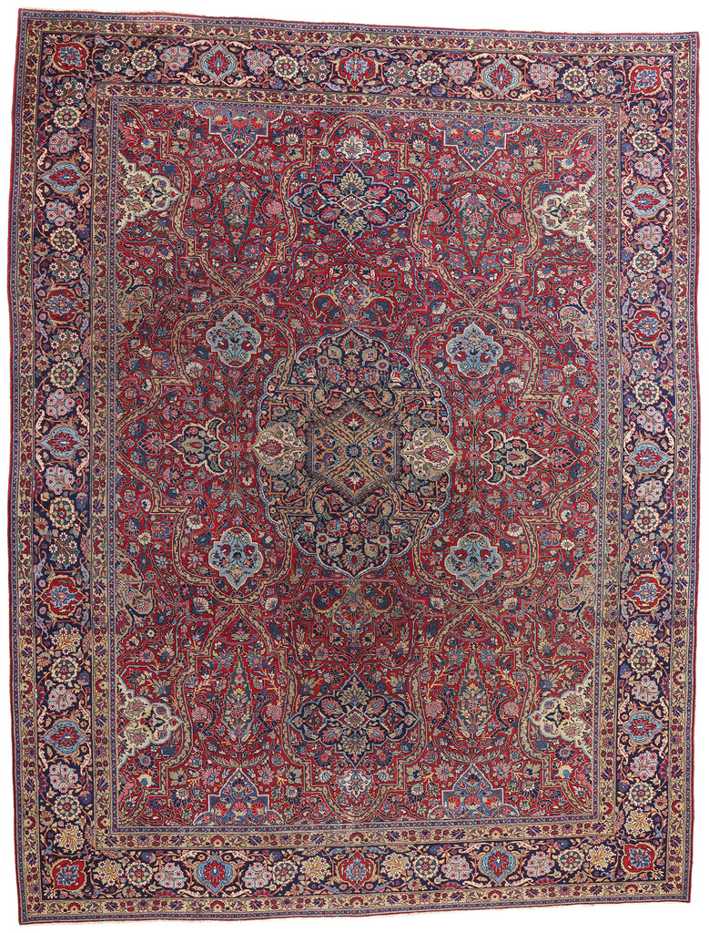 11 x 14 Antique Persian Tabriz Rug 79003