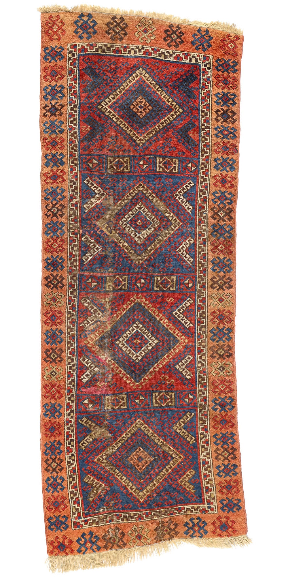 3 x 8 Antique Tribal Turkish Yuruk Rug 78935