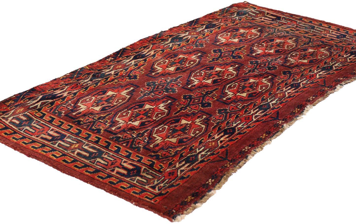 2 x 4 Red Antique Afghan Turkmen Chuval Bag 79342