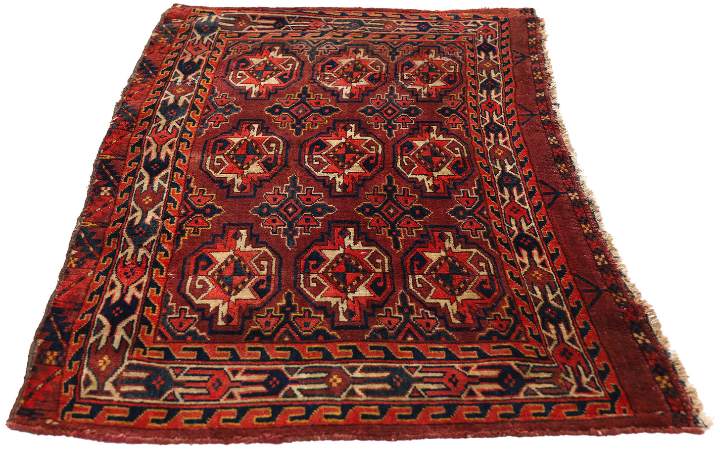2 x 4 Red Antique Afghan Turkmen Chuval Bag 79342