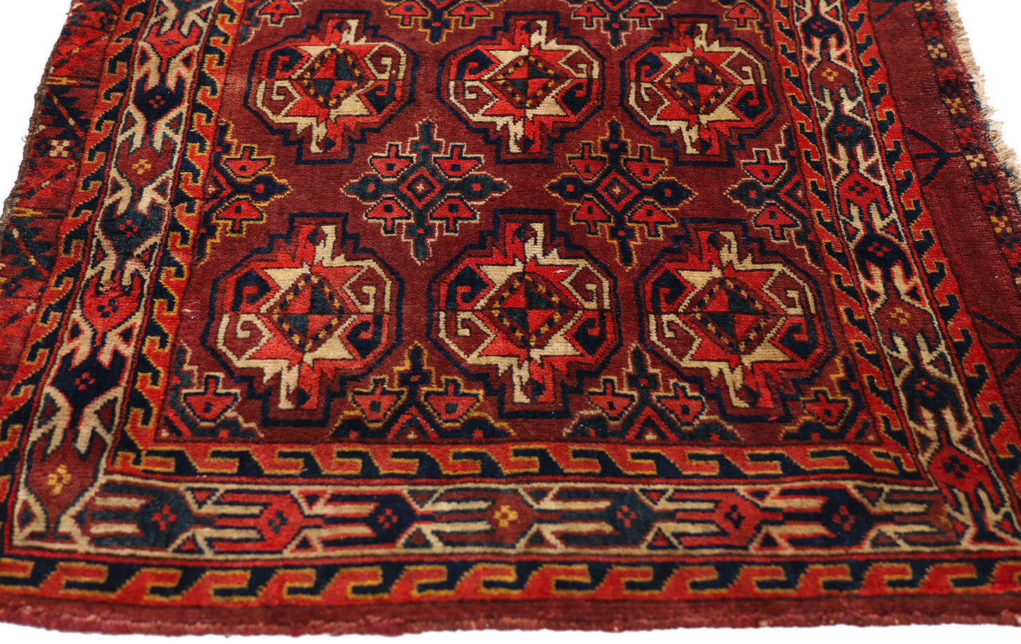 2 x 4 Red Antique Afghan Turkmen Chuval Bag 79342