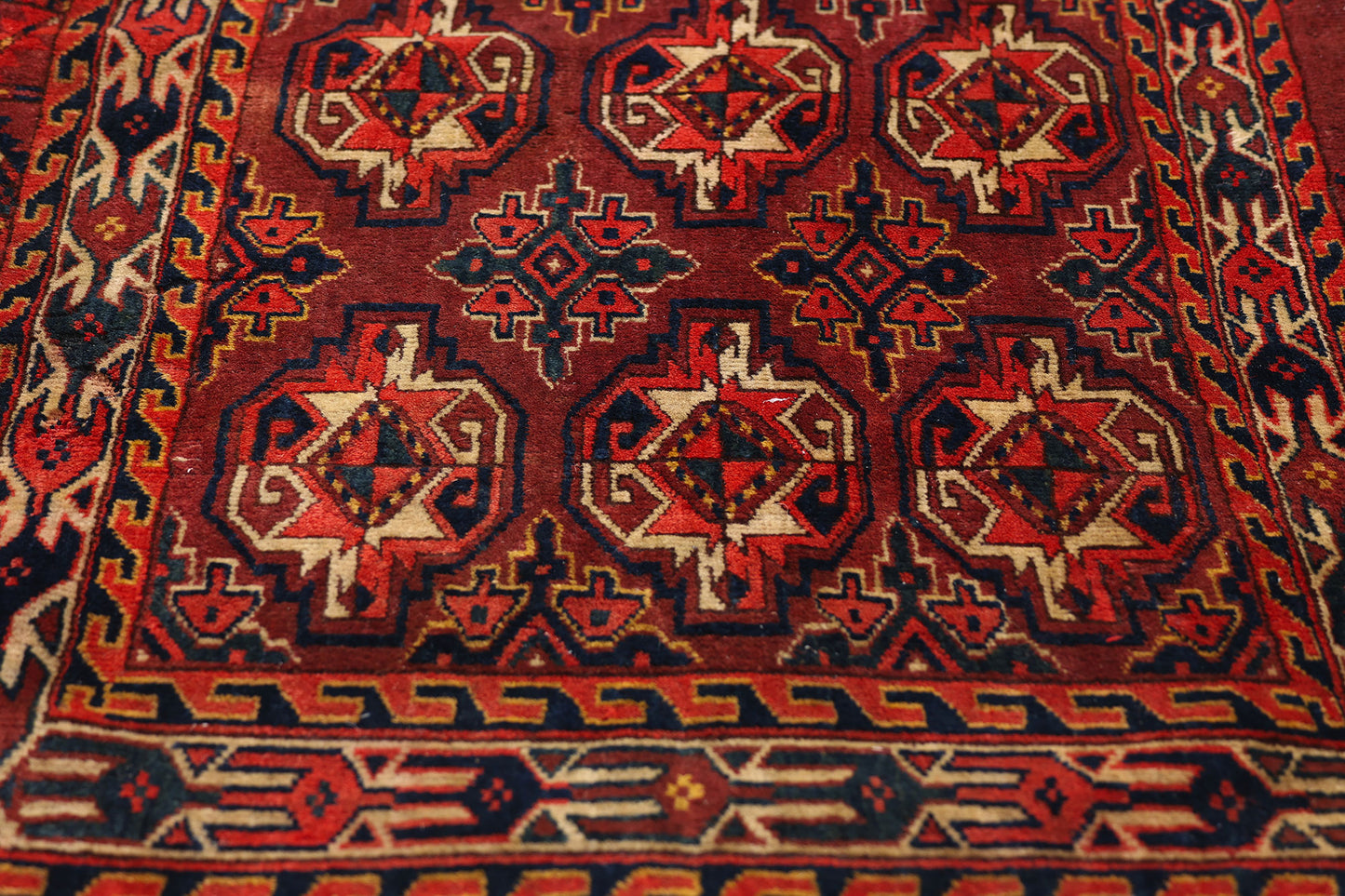 2 x 4 Red Antique Afghan Turkmen Chuval Bag 79342