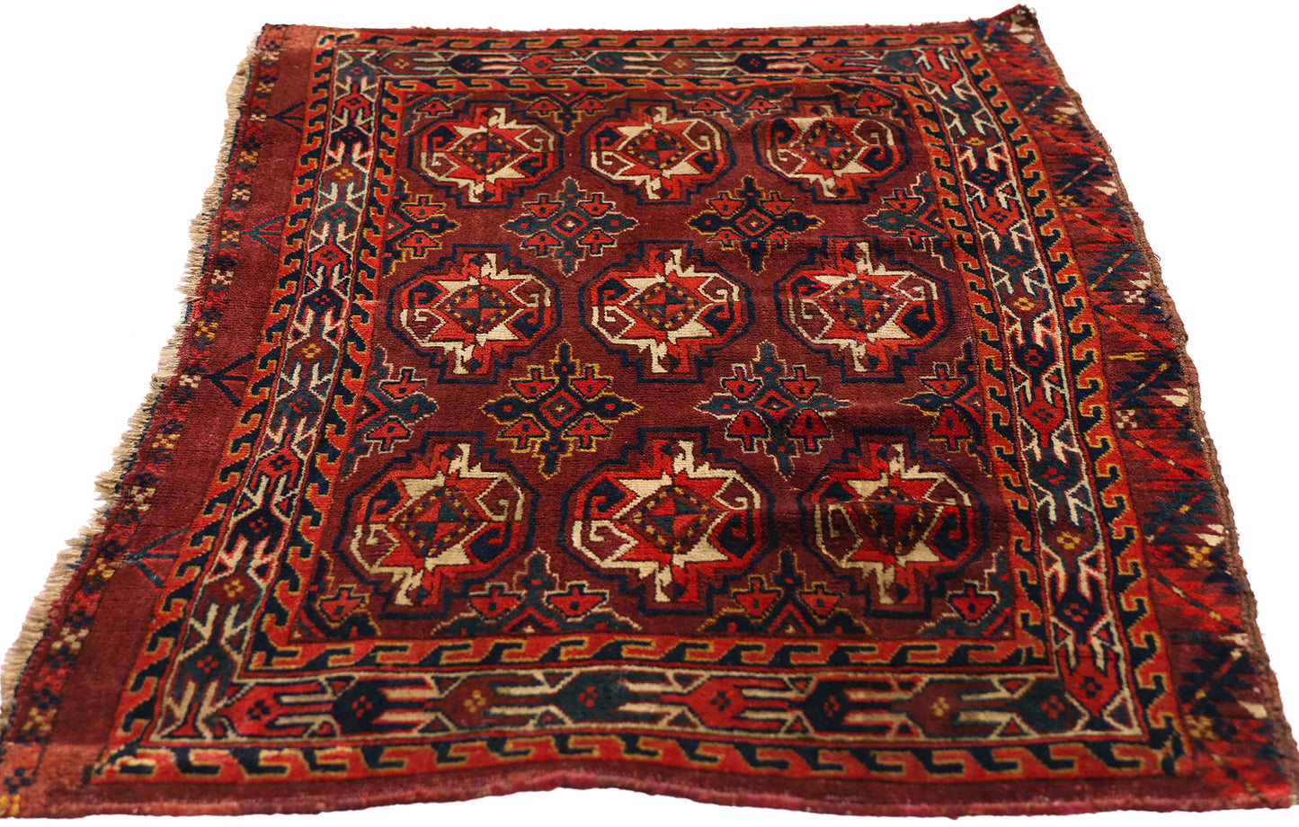 2 x 4 Red Antique Afghan Turkmen Chuval Bag 79343
