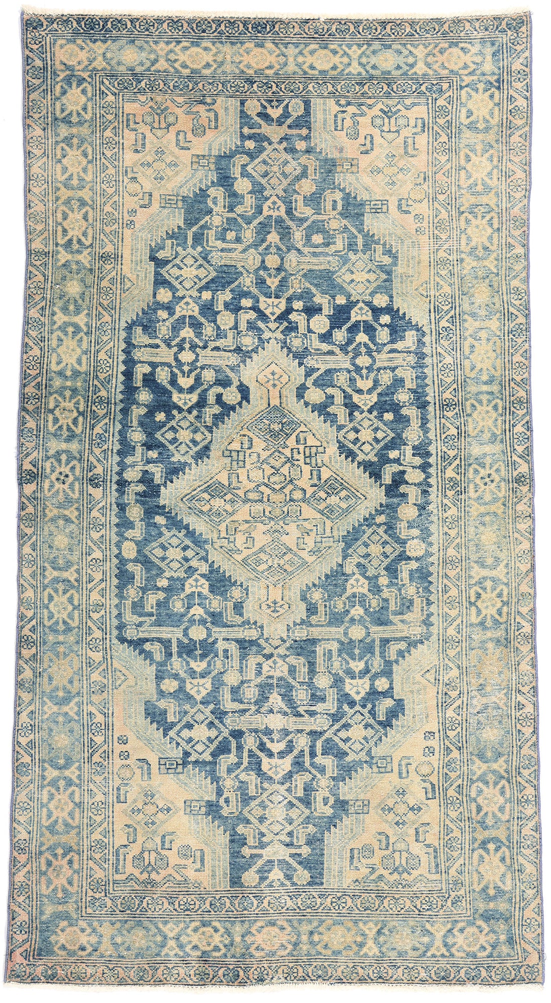4 x 7 Antique Blue Persian Malayer Rug 61263
