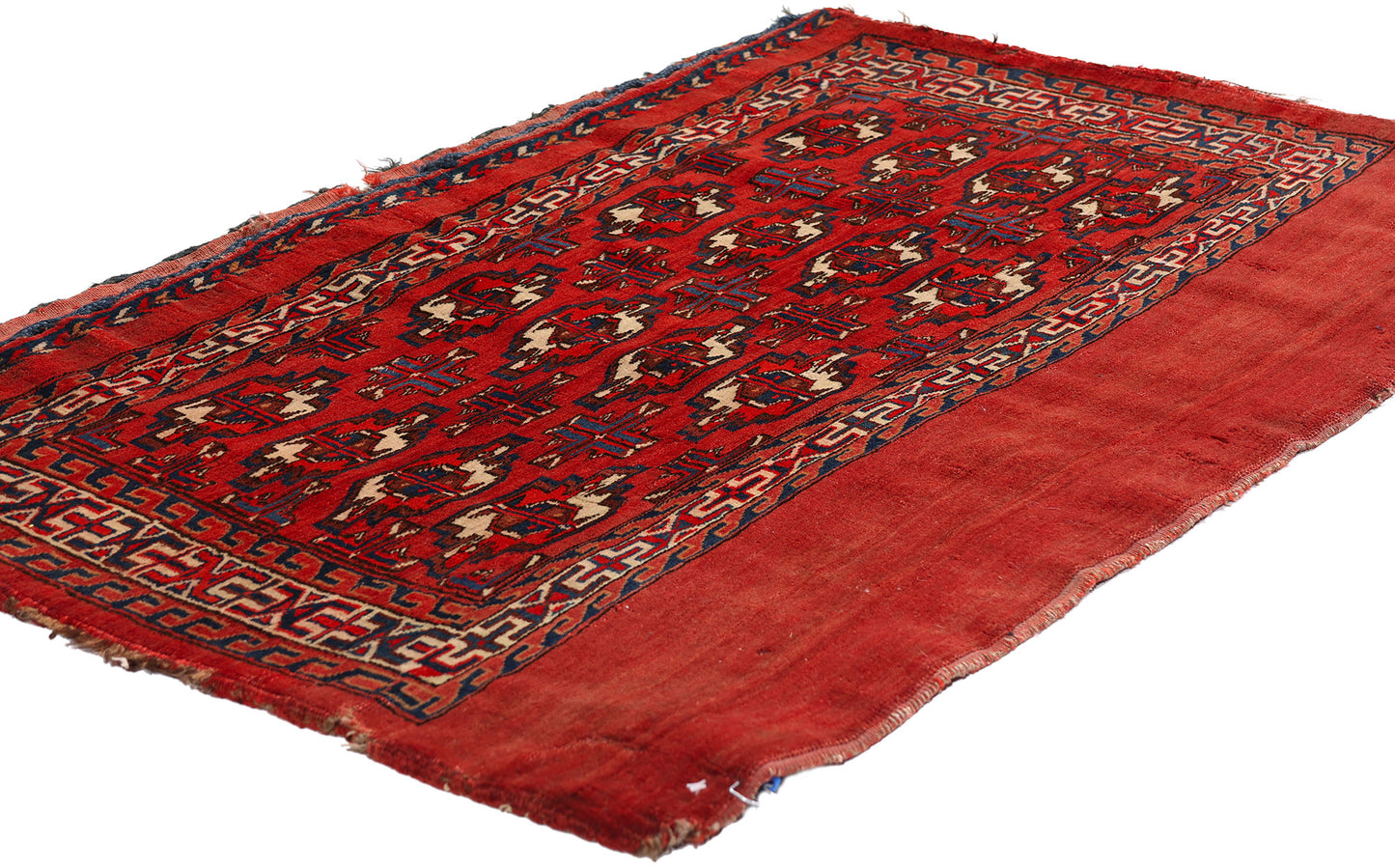 2 x 4 Antique Turkmen Chuval Bag Face Rug 79341