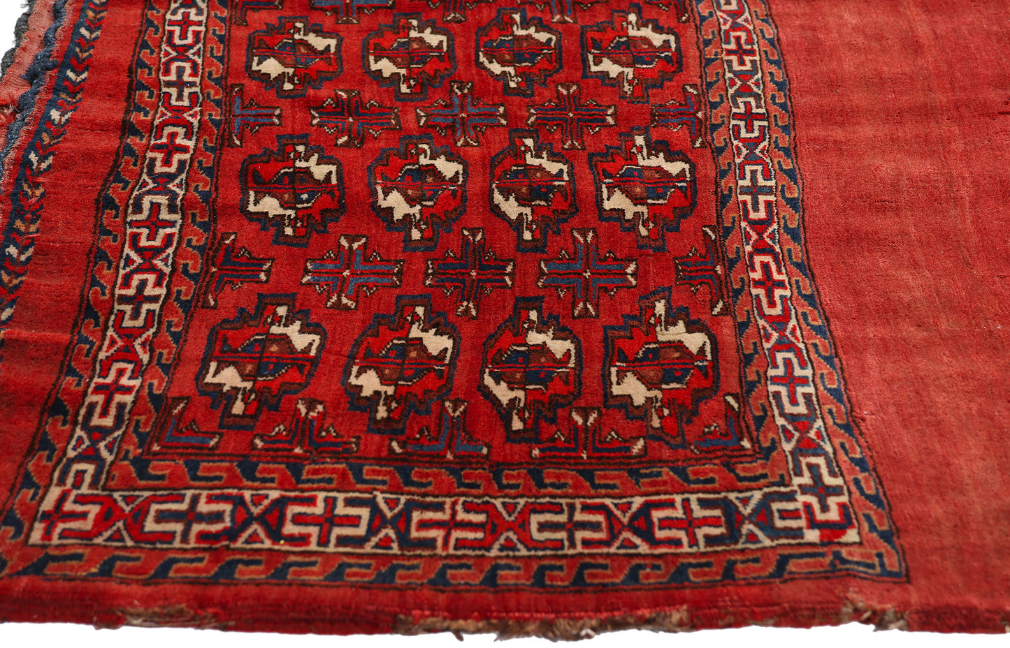 2 x 4 Antique Turkmen Chuval Bag Face Rug 79341