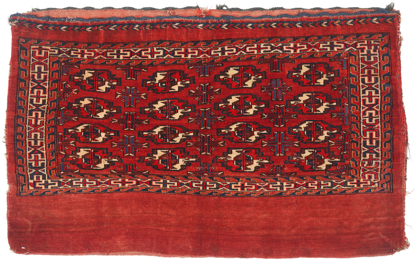 2 x 4 Antique Turkmen Chuval Bag Face Rug 79341