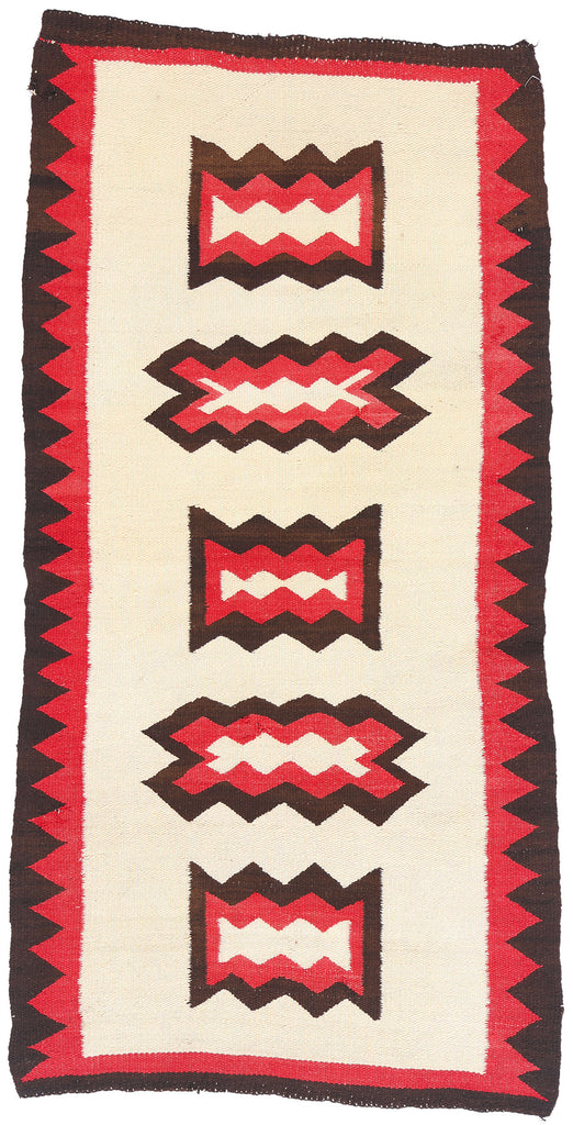 3 x 5 Antique Ganado Navajo Rug 79286