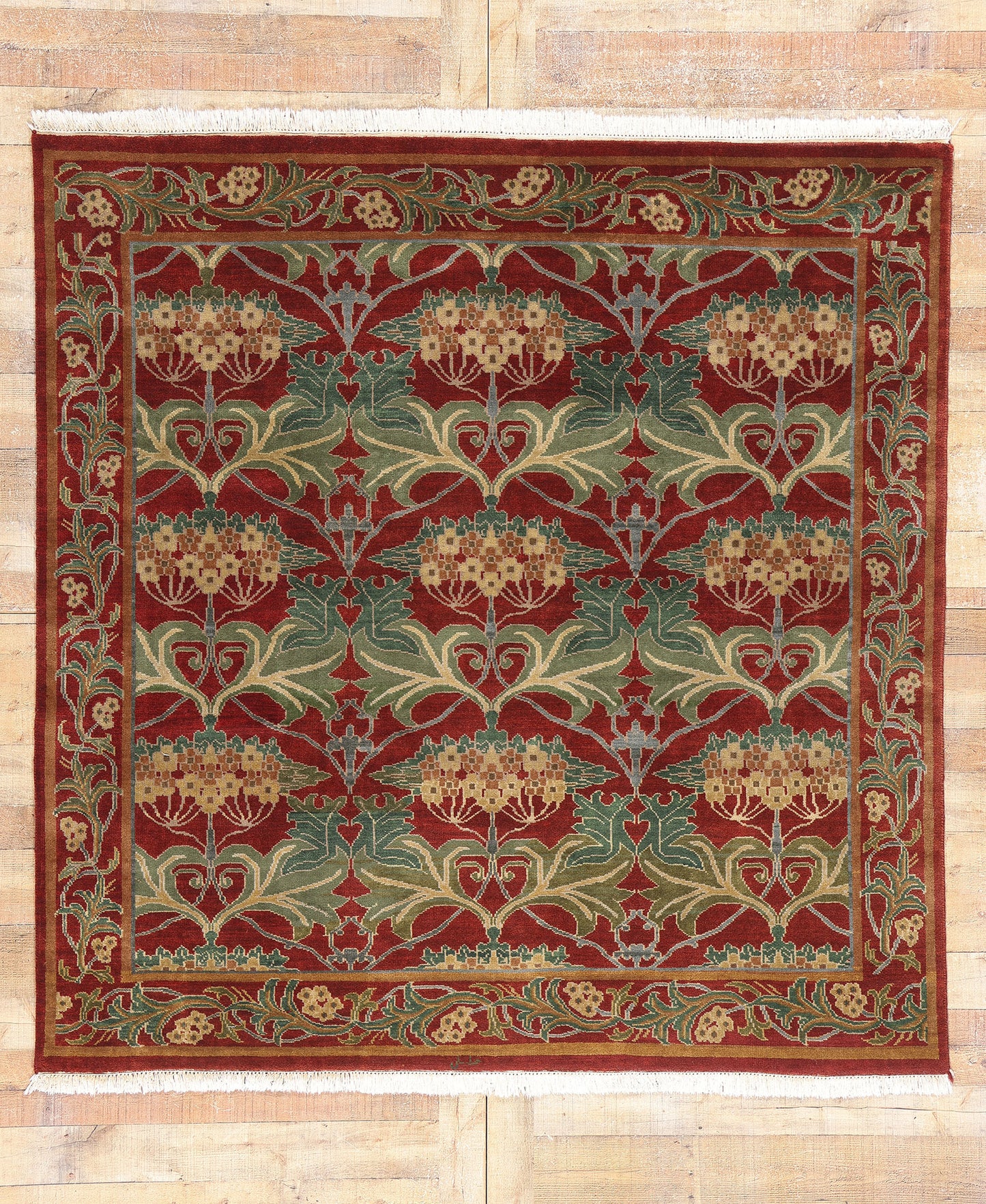 7 x 7 Vintage Tibetan Arts & Crafts Style Rug 79148