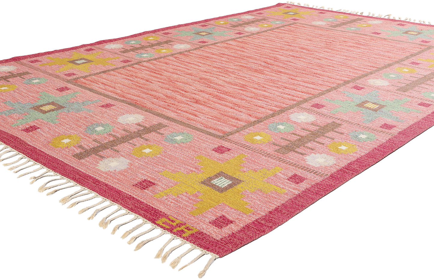 6 x 10 Astrid Sampe Vintage Swedish Rollakan Rug 79055