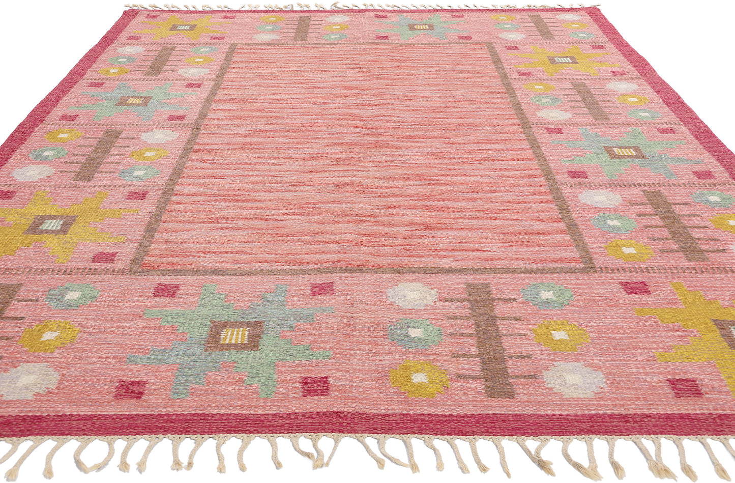 6 x 10 Astrid Sampe Vintage Swedish Rollakan Rug 79055