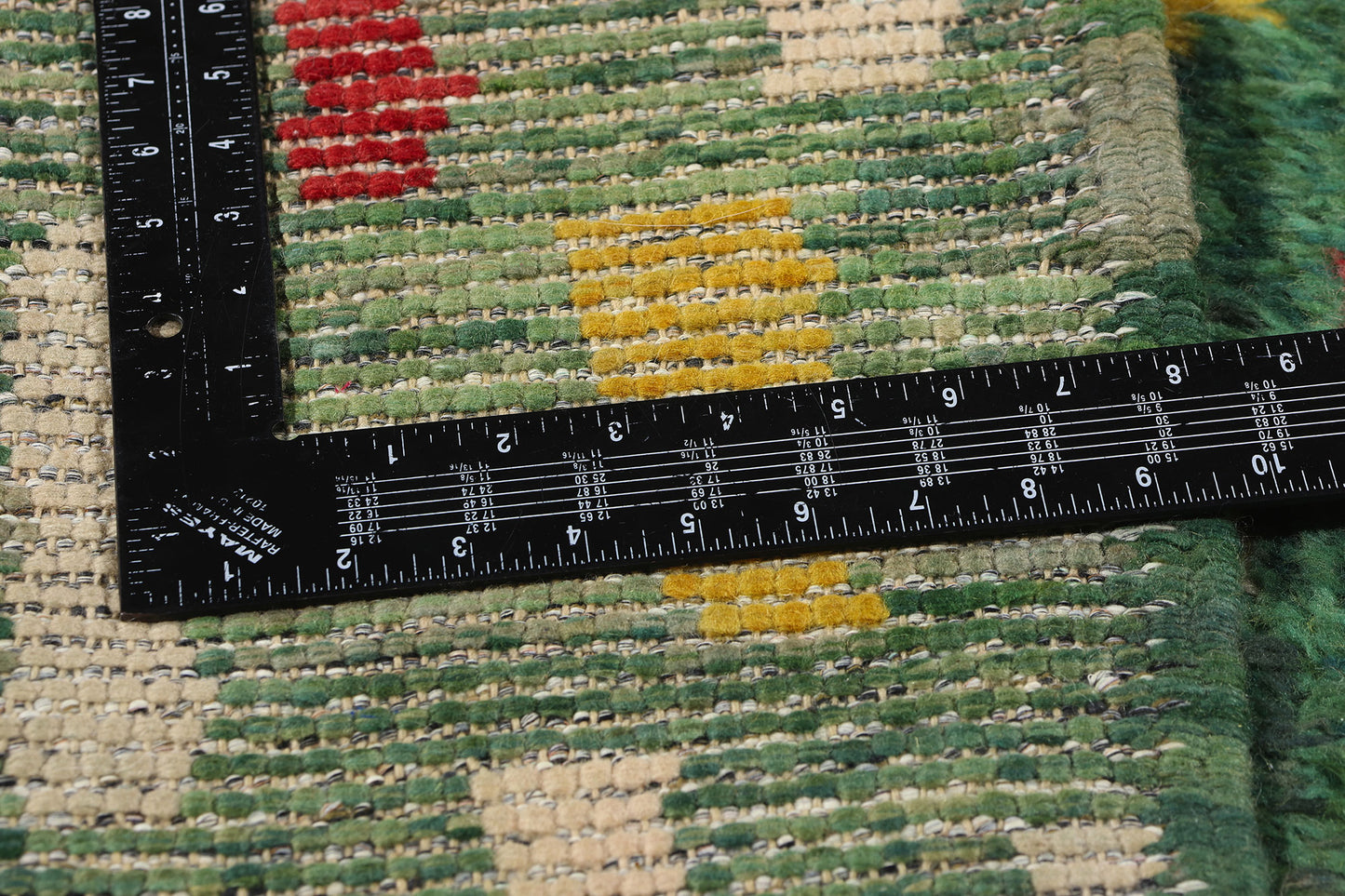 12 x 14 Modern Green Beni Mrirt Moroccan Rug 79134