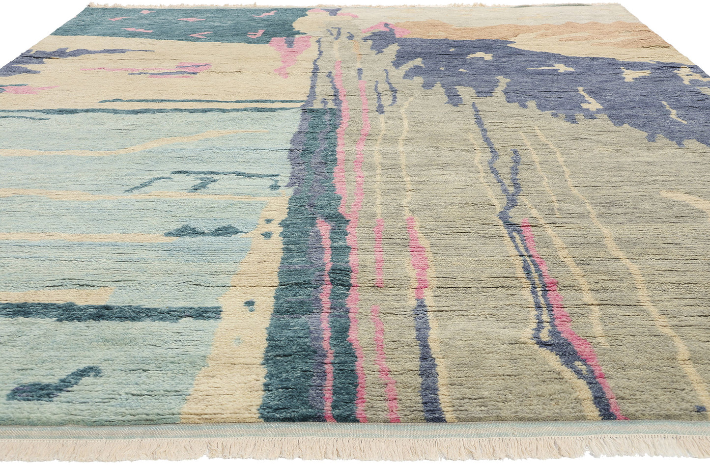 9 x 12 Ethereal Abstract Biophilic Moroccan Rug 31249