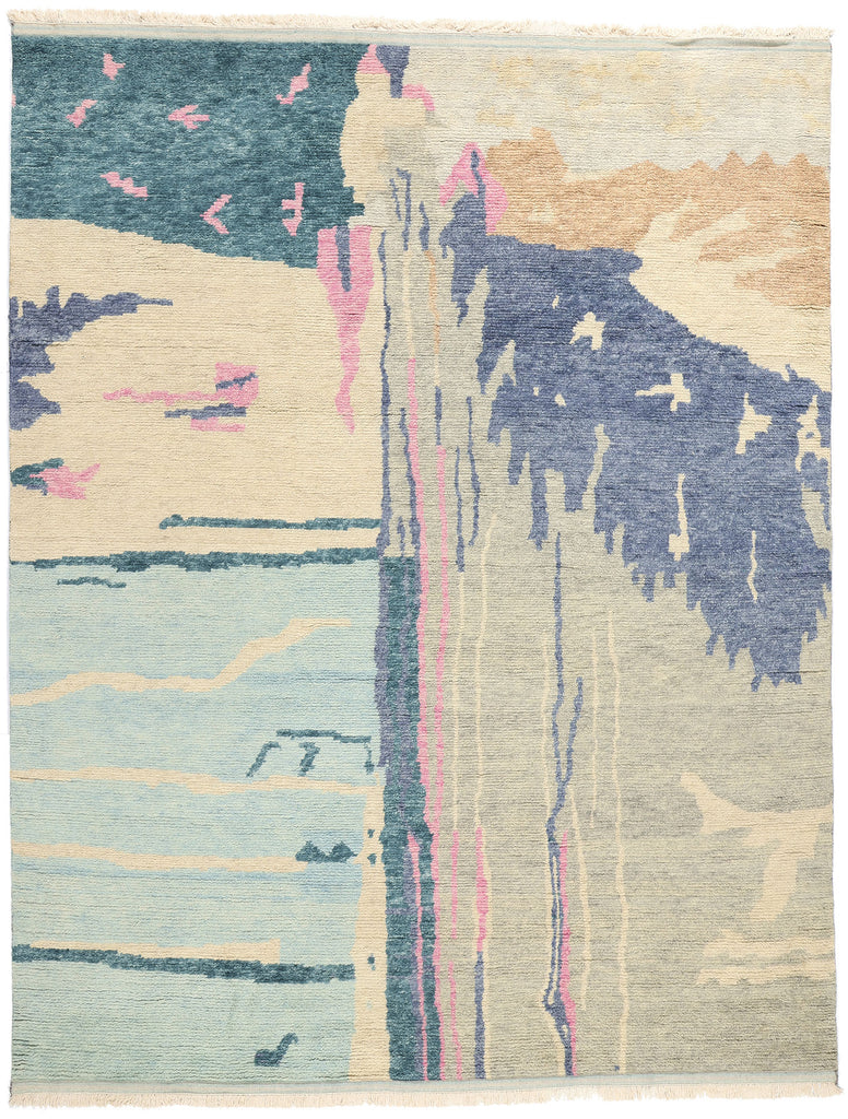 9 x 12 Ethereal Abstract Biophilic Moroccan Rug 31249