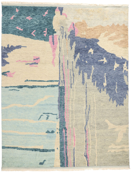 9 x 12 Ethereal Abstract Biophilic Moroccan Rug 31249