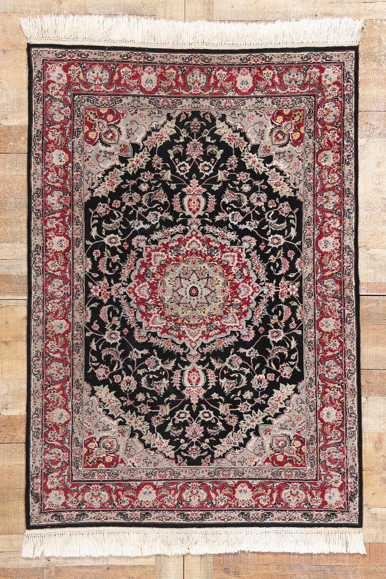 4 x 6 Vintage Chinese Tabriz Rug 79116