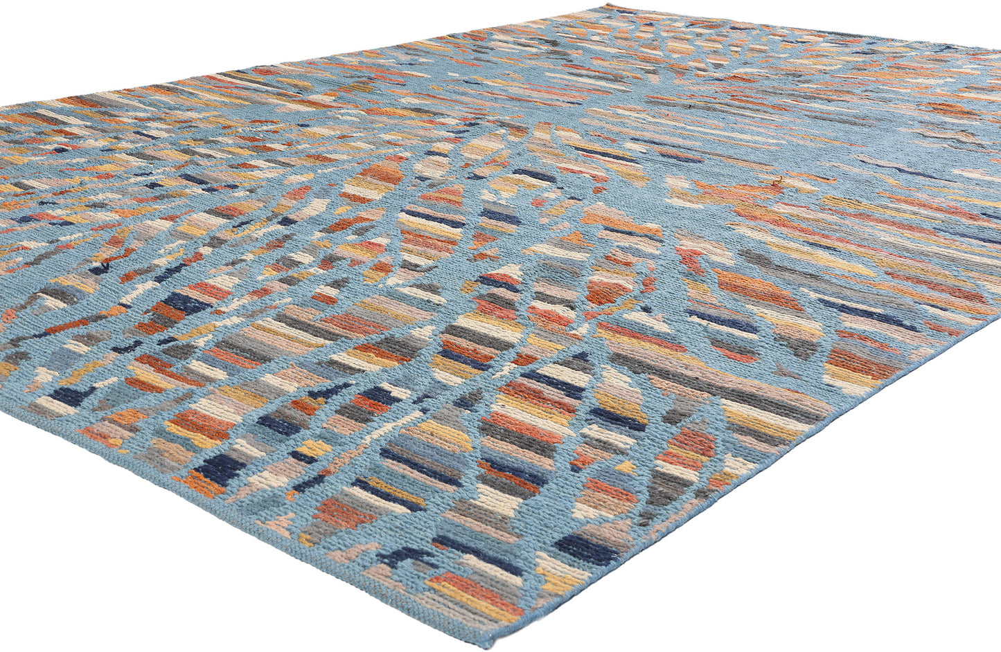 9 x 12 Modern Abstract Pakistani Soumak Rug 81129