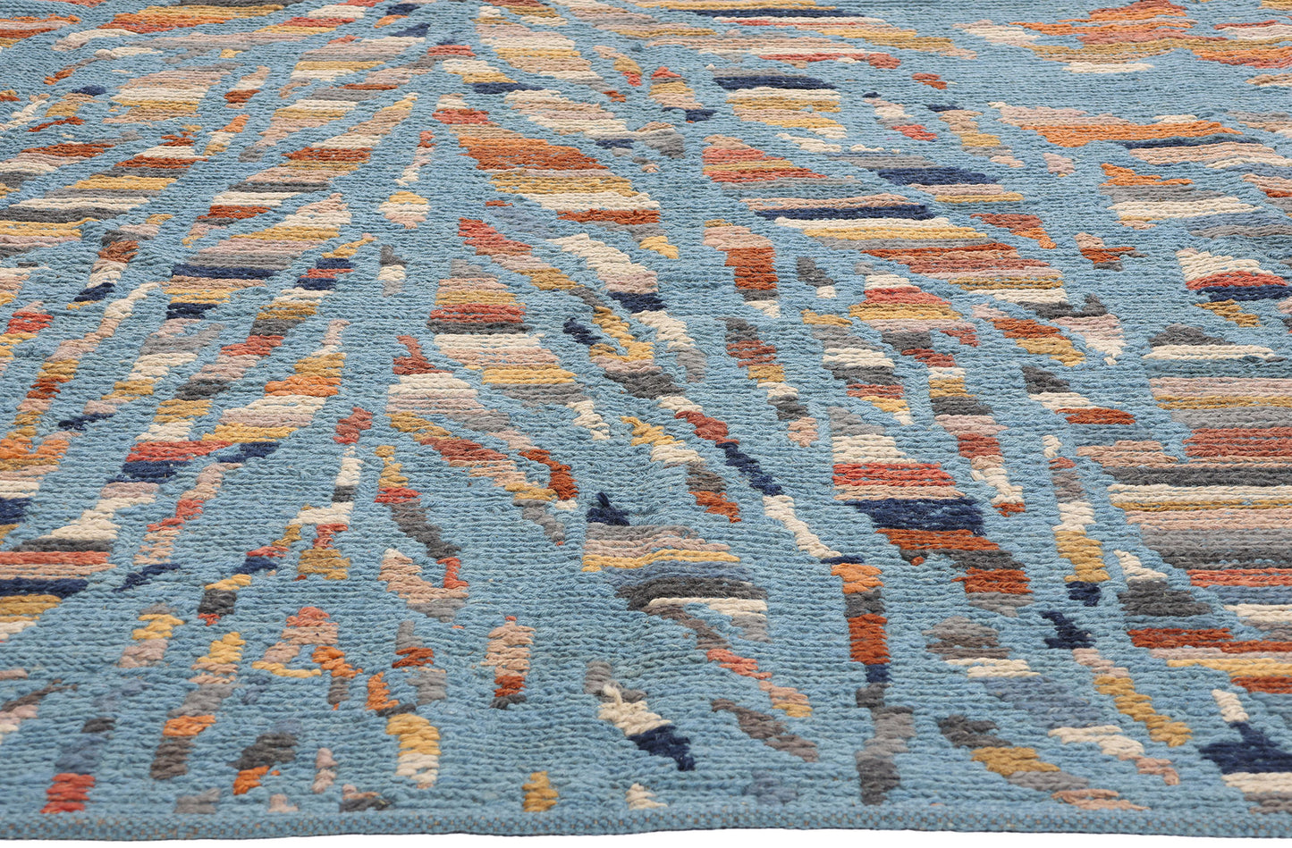 9 x 12 Modern Abstract Pakistani Soumak Rug 81129