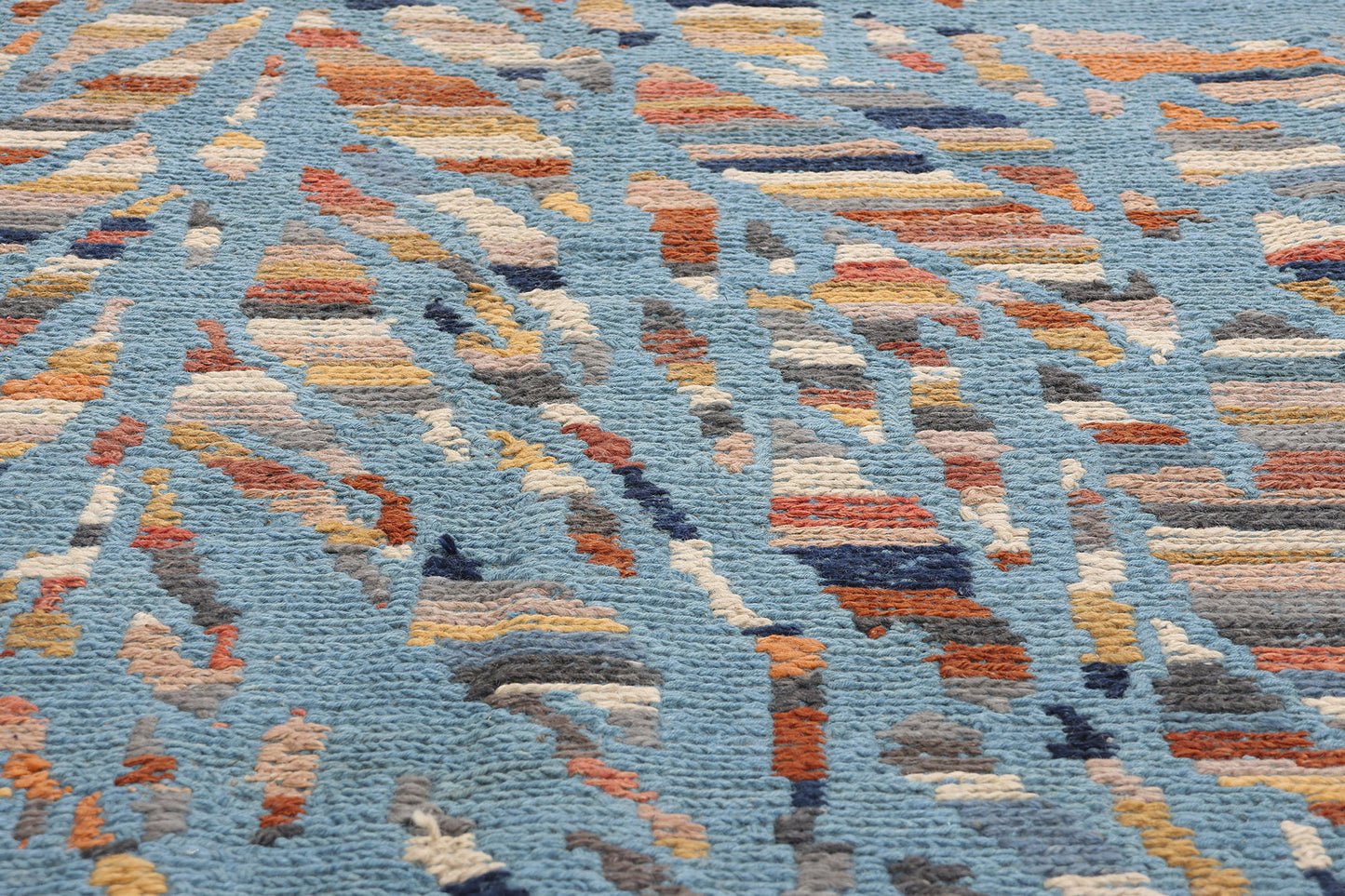 9 x 12 Modern Abstract Pakistani Soumak Rug 81129
