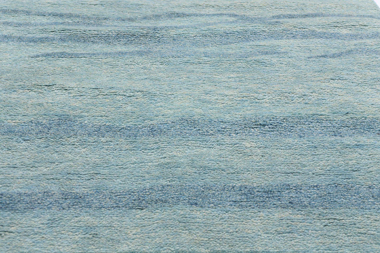 4 x 8 Tranquil Tides Modern Blue Moroccan Rug 31308