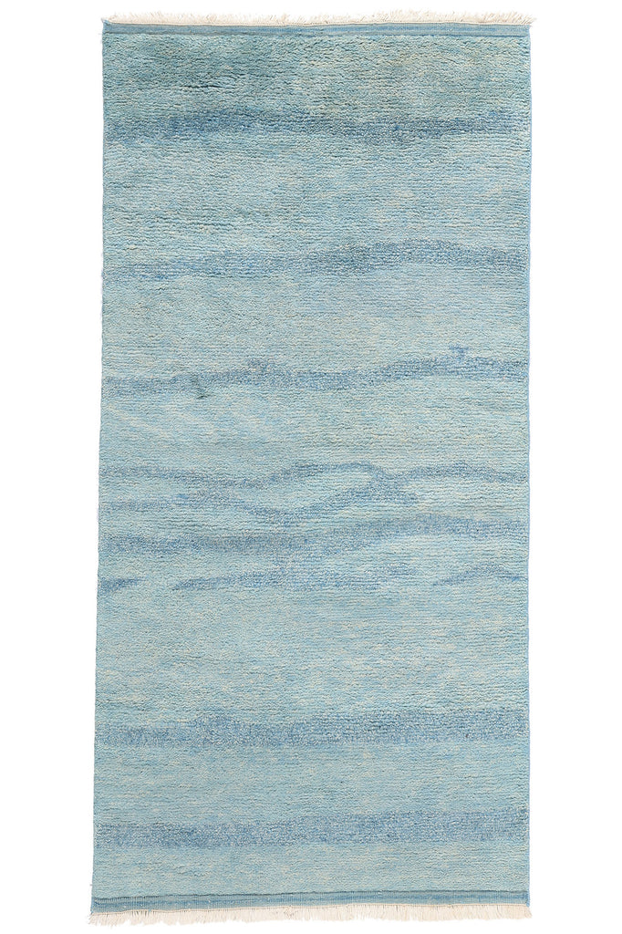 4 x 8 Tranquil Tides Modern Blue Moroccan Rug 31308