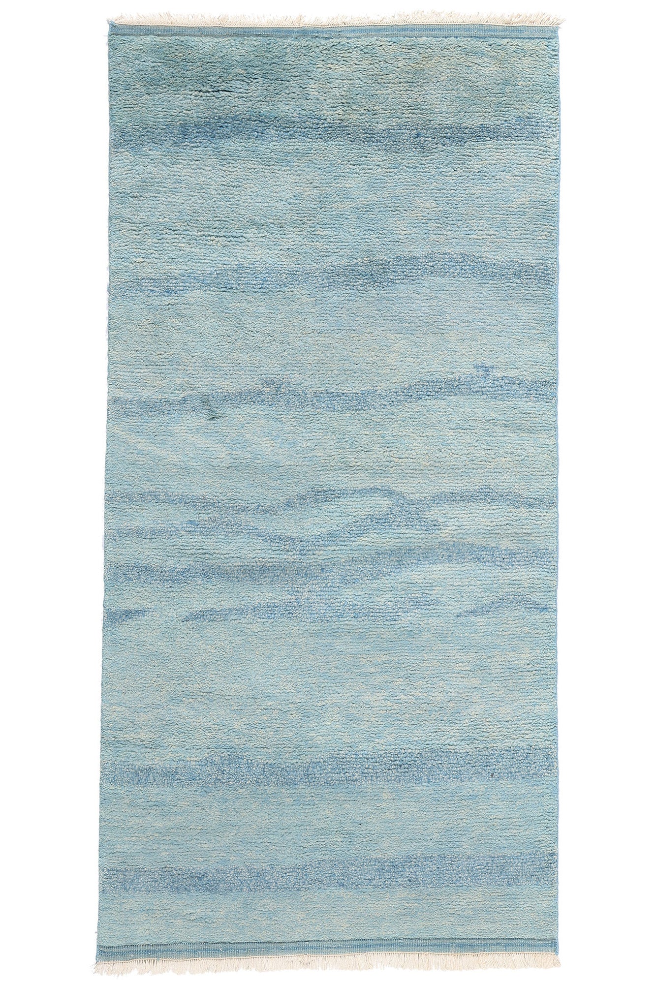 4 x 8 Tranquil Tides Modern Blue Moroccan Rug 31308