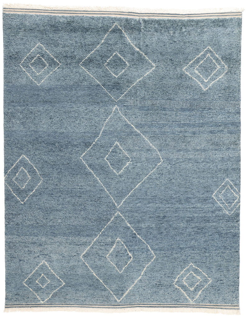 8 x 10 Azure Oasis Modern Blue Moroccan Rug 31205