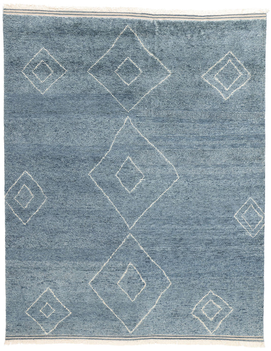 8 x 10 Azure Oasis Modern Blue Moroccan Rug 31205