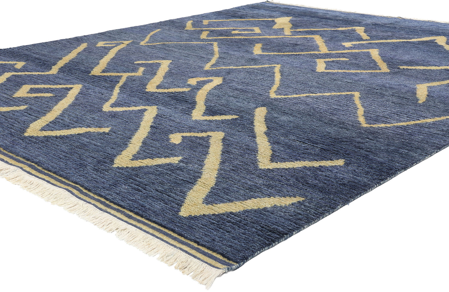 8 x 10 Azure Cascade Modern Blue Moroccan Rug 31207